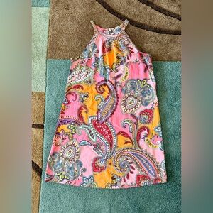 Old Navy Pink and Yellow Paisley Mini Dress